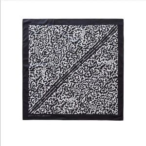 Lita By Ciara Animal Print Scarf Silk Blend Black White 36x34